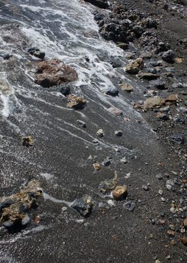 Beach waves close up print