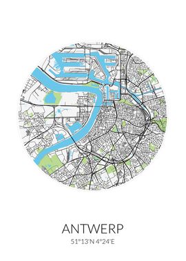 Antwerp Circle City Map