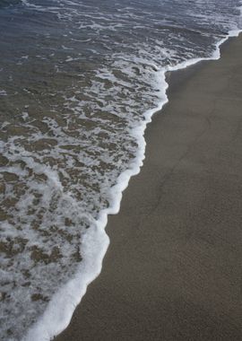 Beach waves close up print