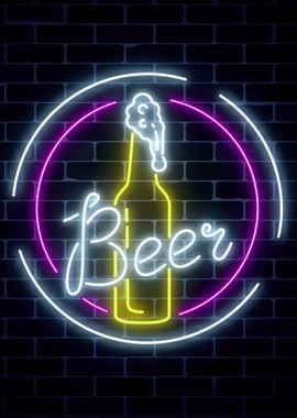 Beer Neon Retro Vintage