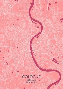 Cologne Pink Rose Map