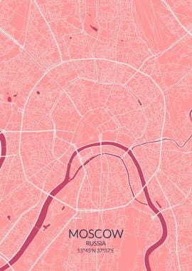 Moscow Pink Rose Map