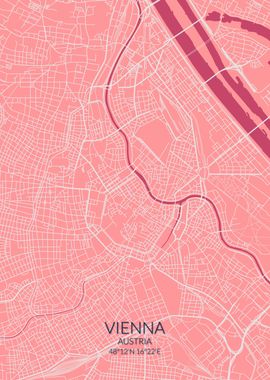 Vienna Pink Rose Map