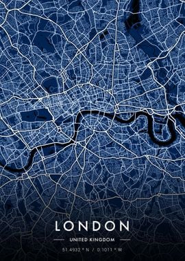 London City Map Blueprint