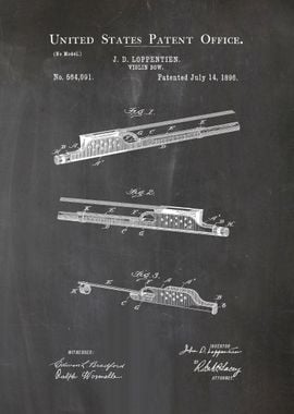 43 Violin Bow Patent Prin