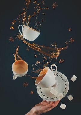 Spilling coffee