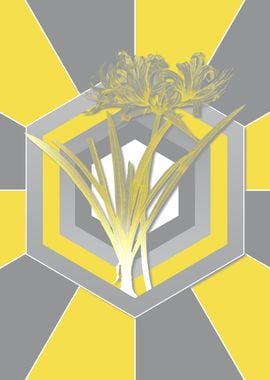 Geometric Yellow Florals