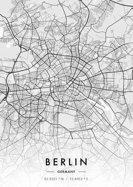 Berlin City Map White