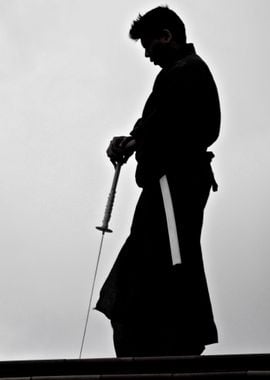 Warrior Samurai Silhouette