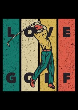 Love Golf Vintage Retro