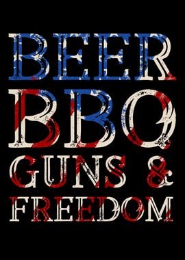 Beer BBQ Guns Freedom