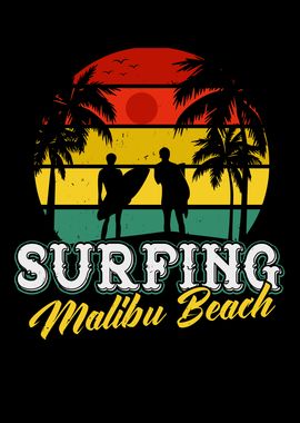 Surfing Malibu Beach Surf