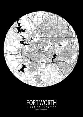 Fort Worth City Full Moon