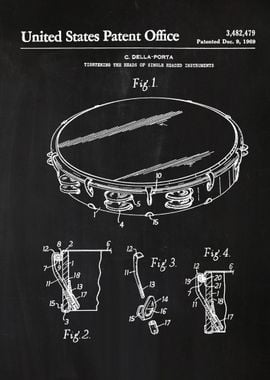 54 Tambourine Drum Patent