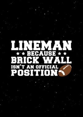 Lineman Football Wall Art