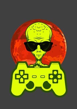 Alien gamer with