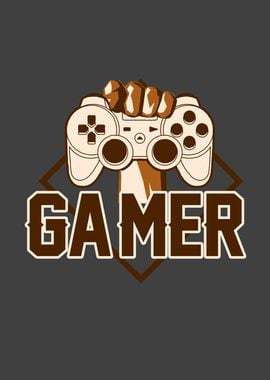 Gamer with controller