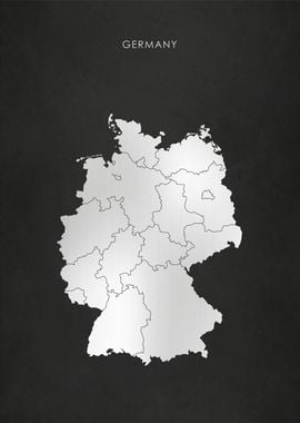 Silver Germany Map