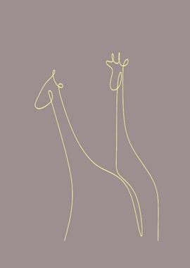 ONE LINE GIRAFFES