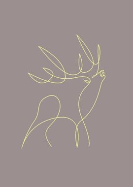 ONE LINE DEER 