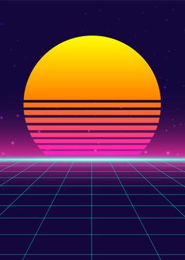 Allure of Sunset 80s Retro