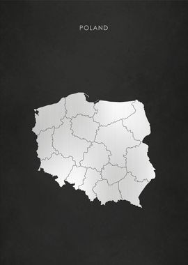 Silver Poland Map