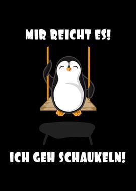 Pinguin auf der Schaukel