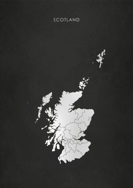 Silver Scotland Map