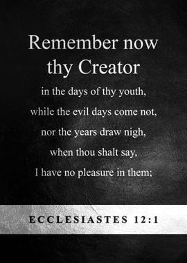 Ecclesiastes 12 1