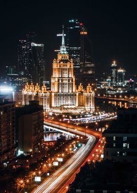 Moscow City by night 