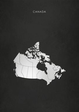 Silver Canada Map