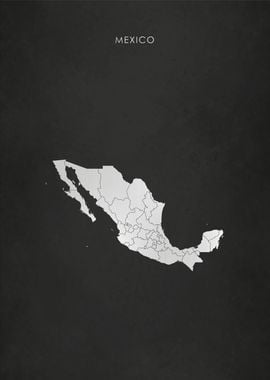 Silver Mexico Map