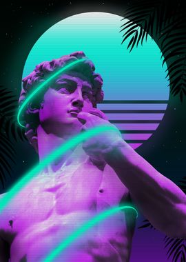 greek synthwave retro