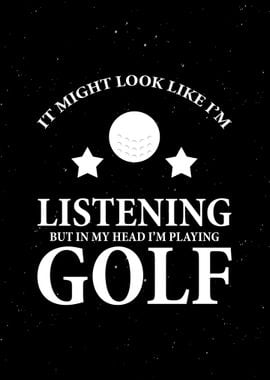 Funny Golf Player Wall Art