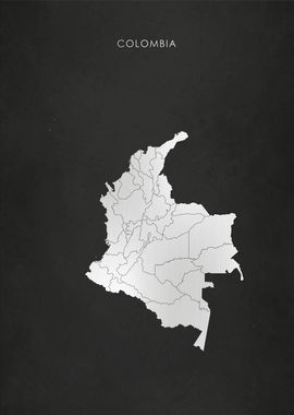 Silver Colombia Map