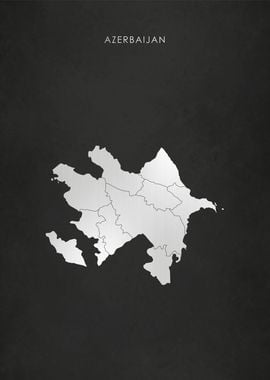 Silver Azerbaijan Map