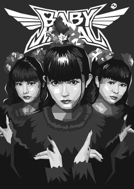 BABY METAL POSTER BW