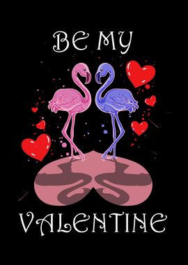 Be my valentine flamingo