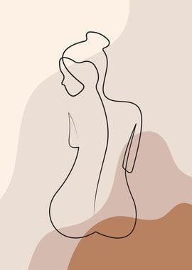 Woman Line Nude Art