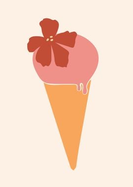 Flower over Ice Cream