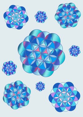 Flower of life rainbow