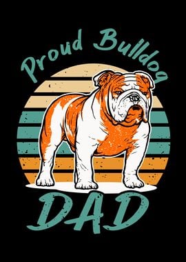 Bulldog Dad Funny Dog