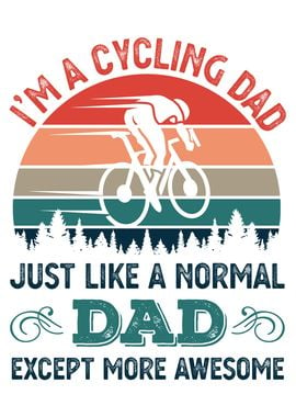 Awesome Cycling Dad Funny