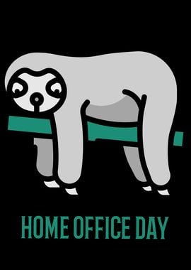 Home Office Sloth Pandemic