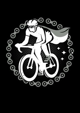 Cyclist Superhero Bicycle