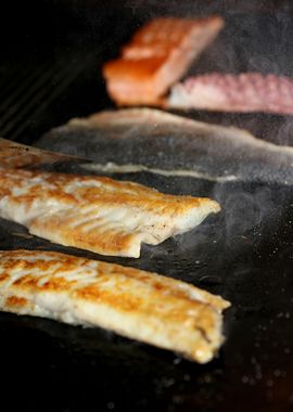 Fish on grill greek style