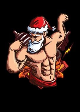 Merry Liftmas Funny Santa