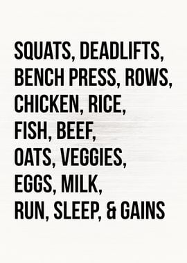 Bodybuilding List Of Gains