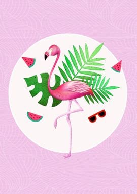 Flamingo Bird Watermelon