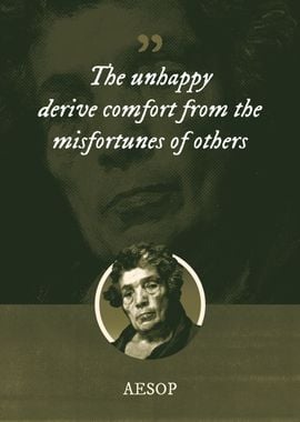 The unhappy derive comfort